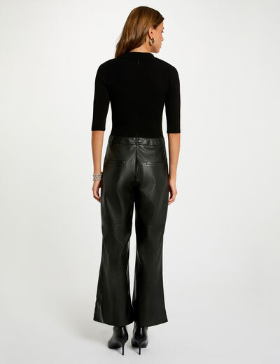 Combinaison ajustée col v noir femme