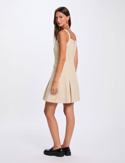 Robe tweed &eacute;vas&eacute;e multicolore femme