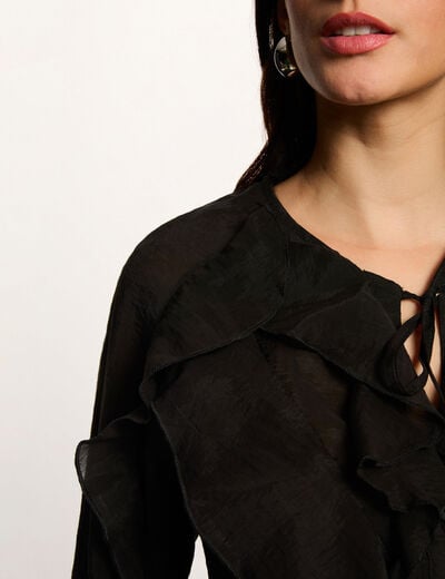 Chemise ajust&eacute;e noir femme