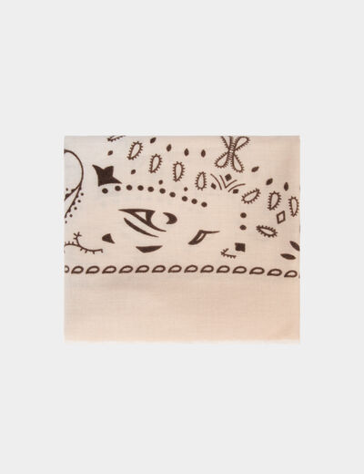 Fijne sjaal beige vrouw