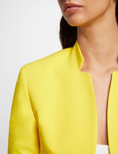 Veste boléro manches 3/4 jaune femme