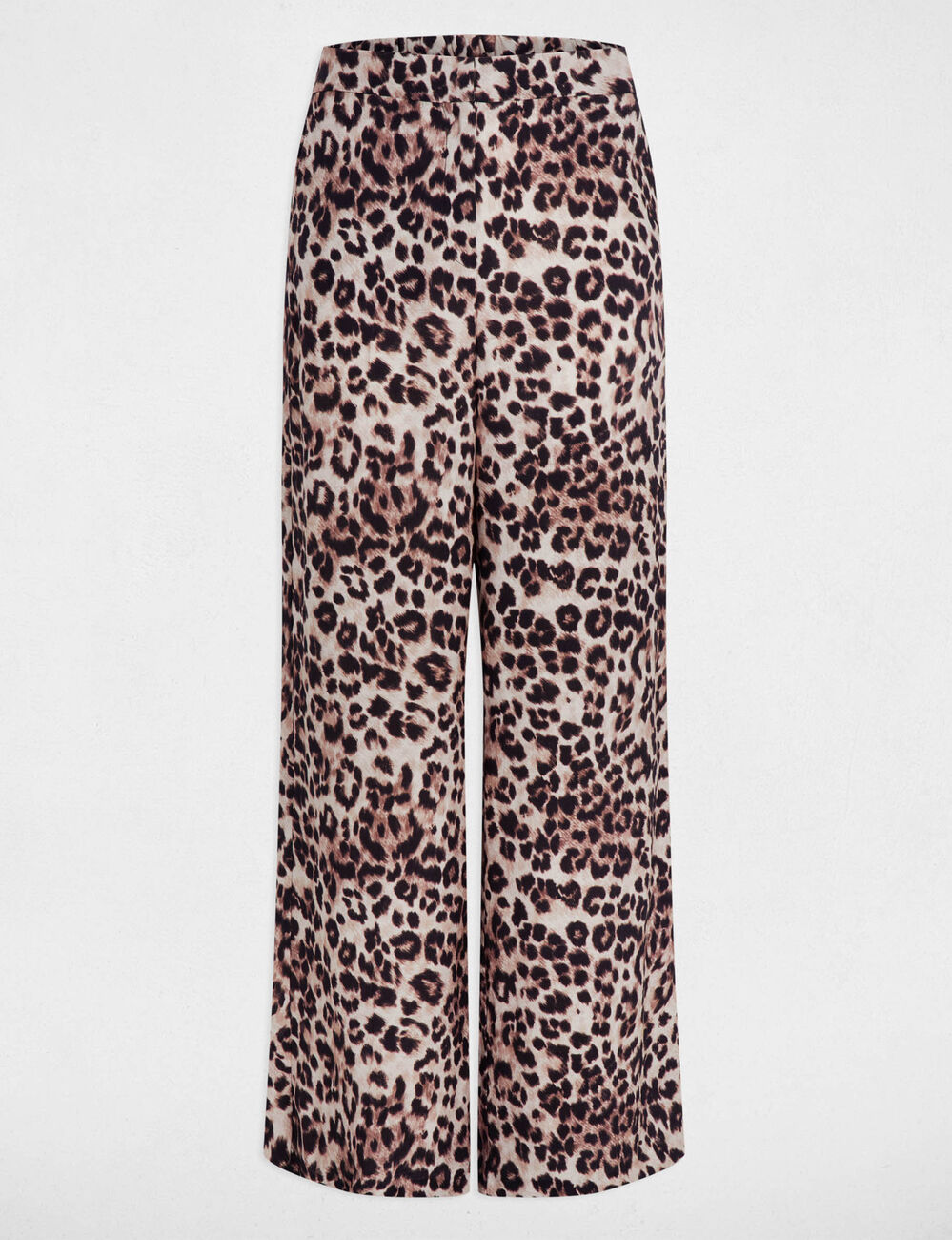 Pantalon droit fluide multicolore femme