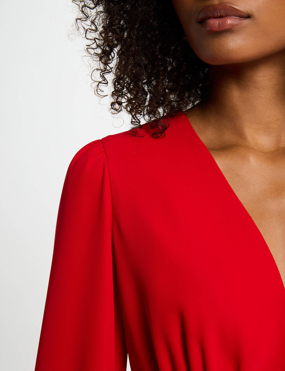 Korte trapezejurk rood vrouw