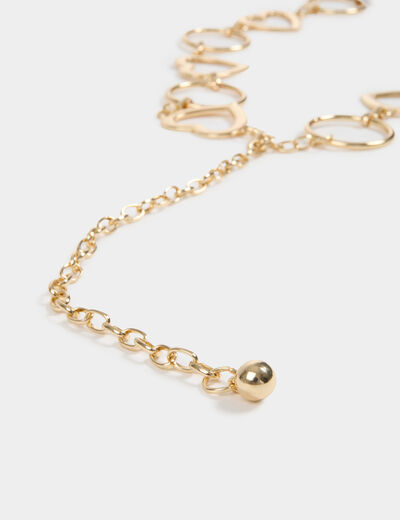 Fijne kettingriem goudgeel vrouw