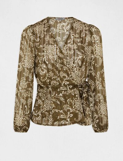 Paisley print blouse met lange mouwen meerkleurig vrouw