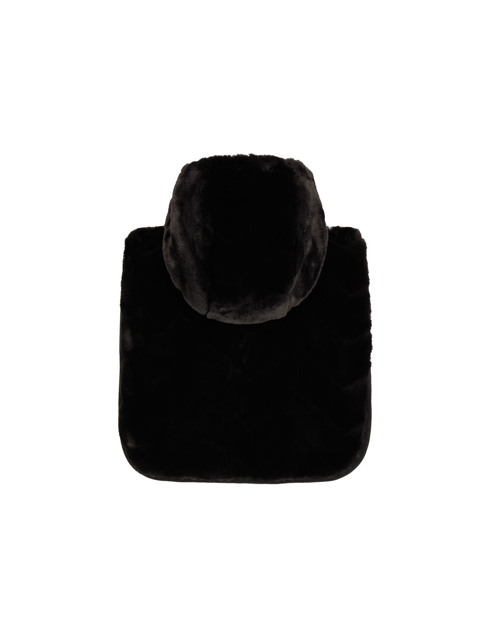 poncho van imitatiebont zwart vrouw Poncho van imitatiebont zwart vrouw