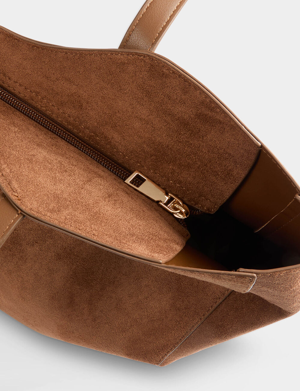 Su&egrave;dine shopper cognacbruin vrouw