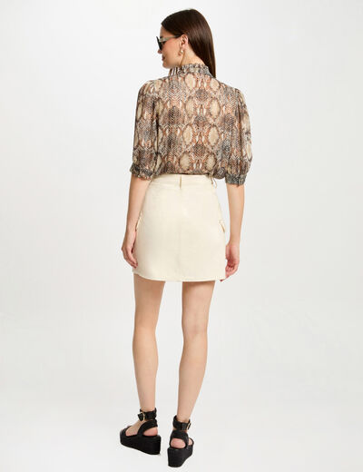 Chemise manches 3/4 imprimée multico femme