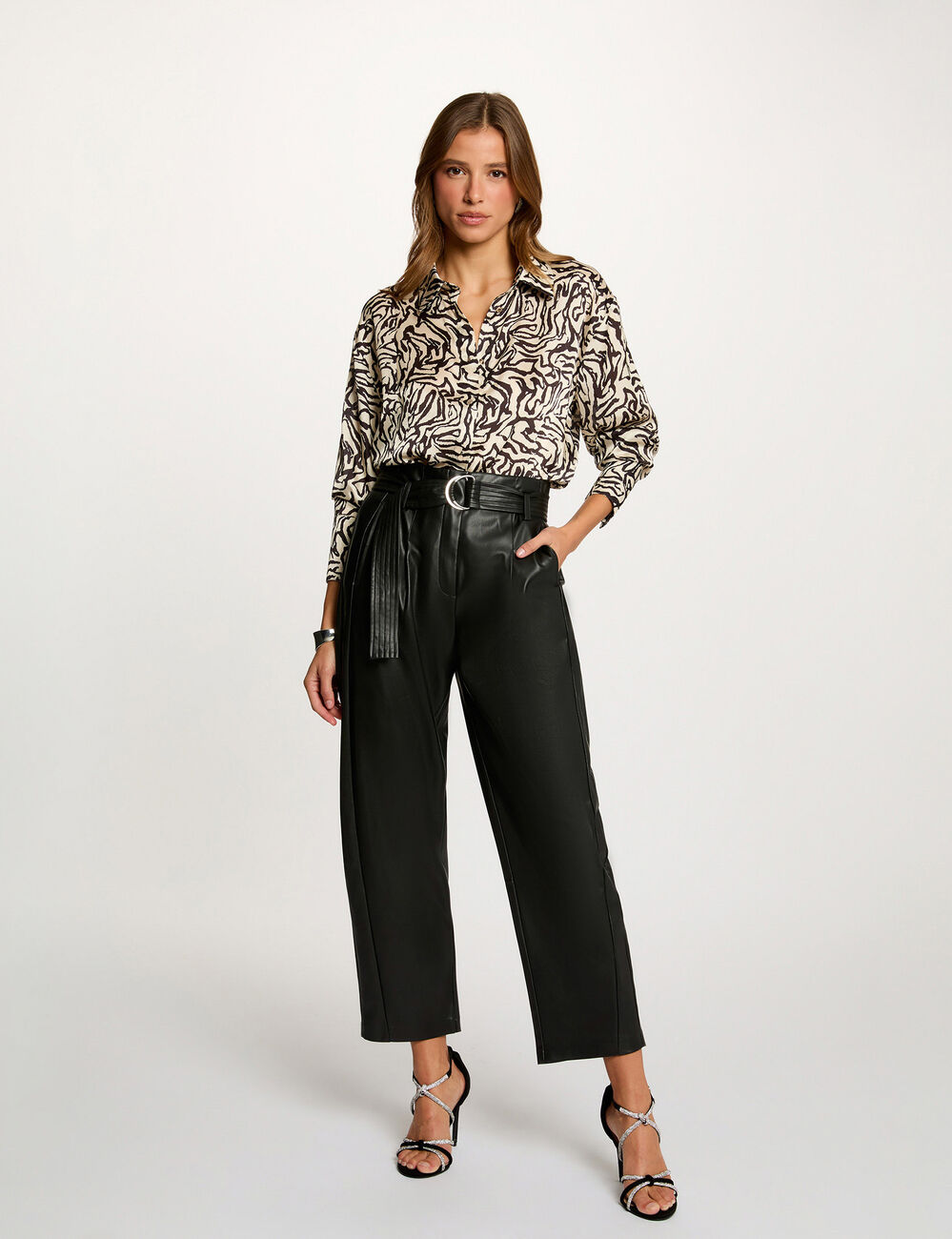 bedrukte blouse met lange mouwen meerkleurig vrouw Bedrukte blouse met lange mouwen meerkleurig vrouw