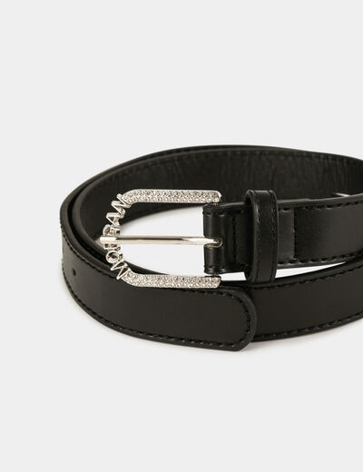 Riem met &laquo; MORGAN &raquo;-gesp zwart vrouw