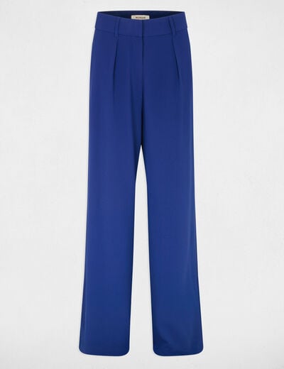 Pantalon large bleu pétrole femme