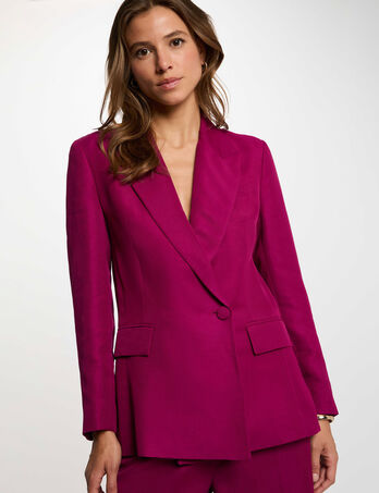 Veste blazer prune femme