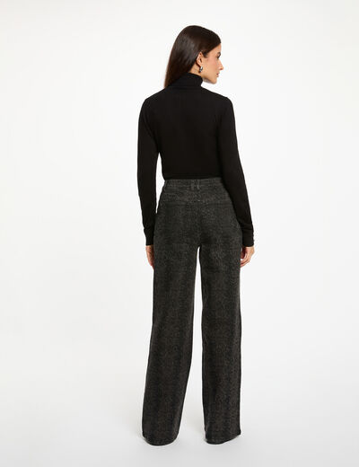 Jean large taille haute multicolore femme