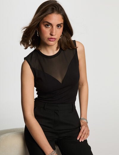 Débardeur sans manches noir femme