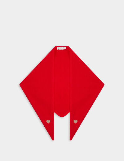 &Eacute;charpe brod&eacute;e rouge femme