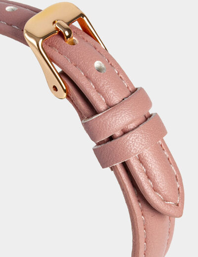Montre classique rose femme