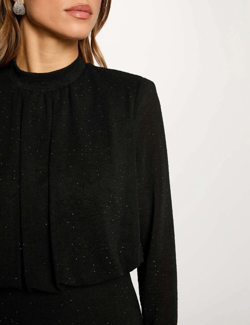 robe maille brillante noir femme Robe maille brillante noir femme