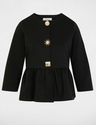 Gilet manches longues noir femme