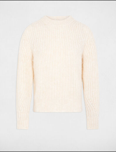 pull col rond manches longues ivoire femme Pull col rond manches longues ivoire femme