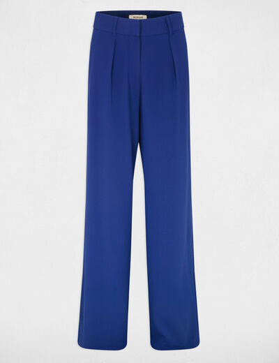 Pantalon large bleu pétrole femme
