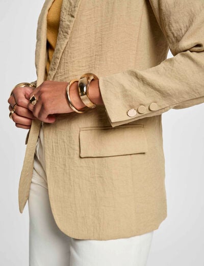 Veste courte fluide beige femme