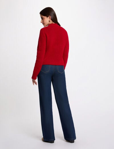 V-hals trui rood vrouw