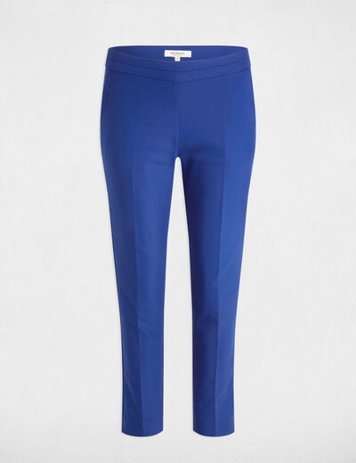 Pantalon cigarette 7/8ème bleu electrique femme