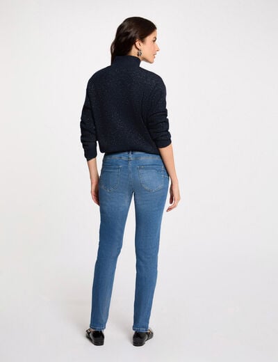 Slim fit jeans standaardmaat stone washed denim vrouw