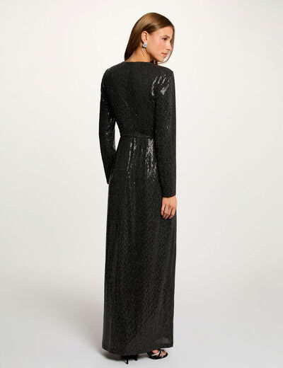 robe longue manches longues noir femme Robe longue manches longues noir femme