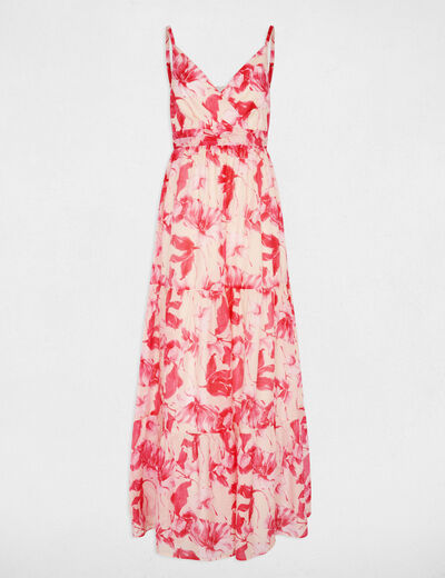 Robe longue cache coeur multicolore femme