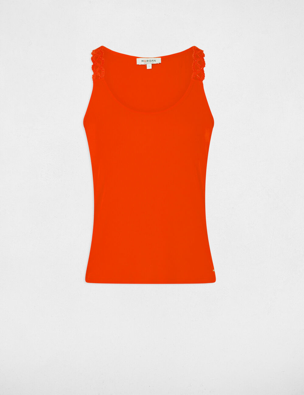 Mouwloos hemd oranje vrouw