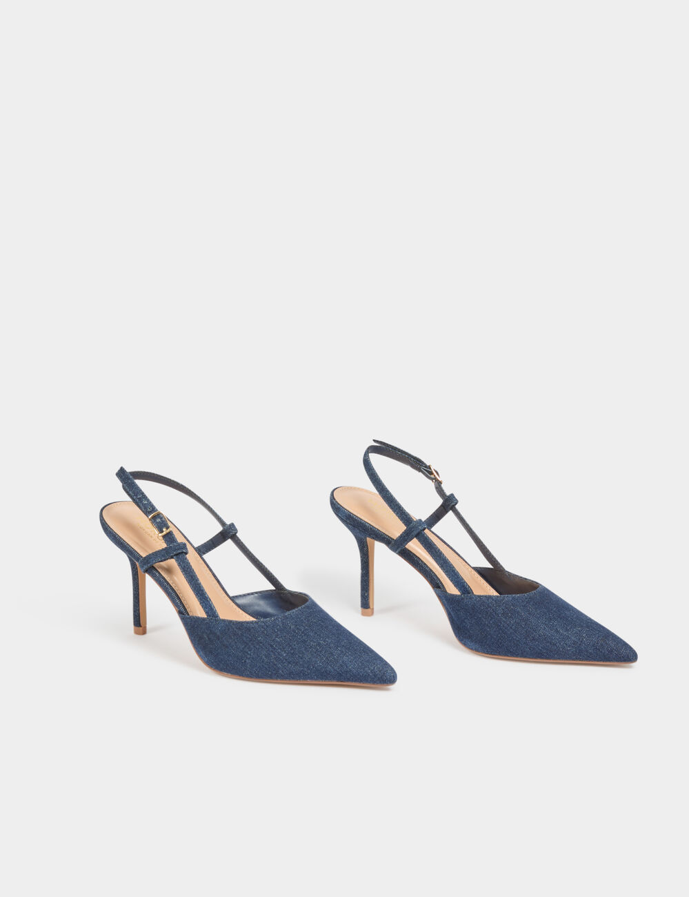 Escarpins slingback denim stone femme