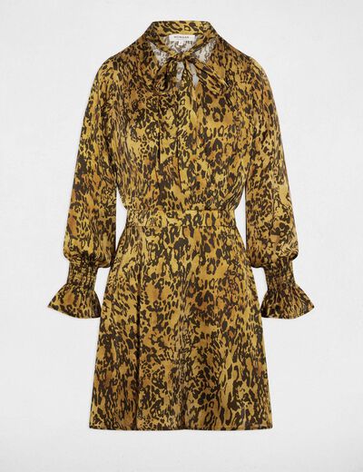 robe courte satinee multicolore femme Robe courte satinée multicolore femme