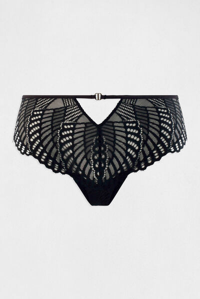Shorty en dentelle noir femme