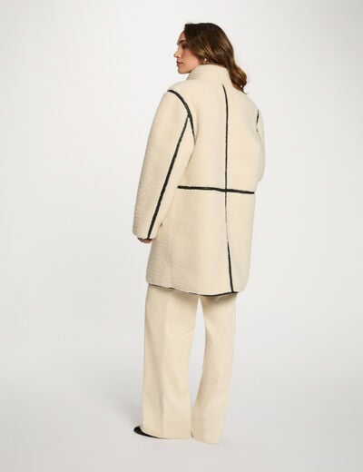 manteau oversize duveteux beige femme Manteau oversize duveteux beige femme