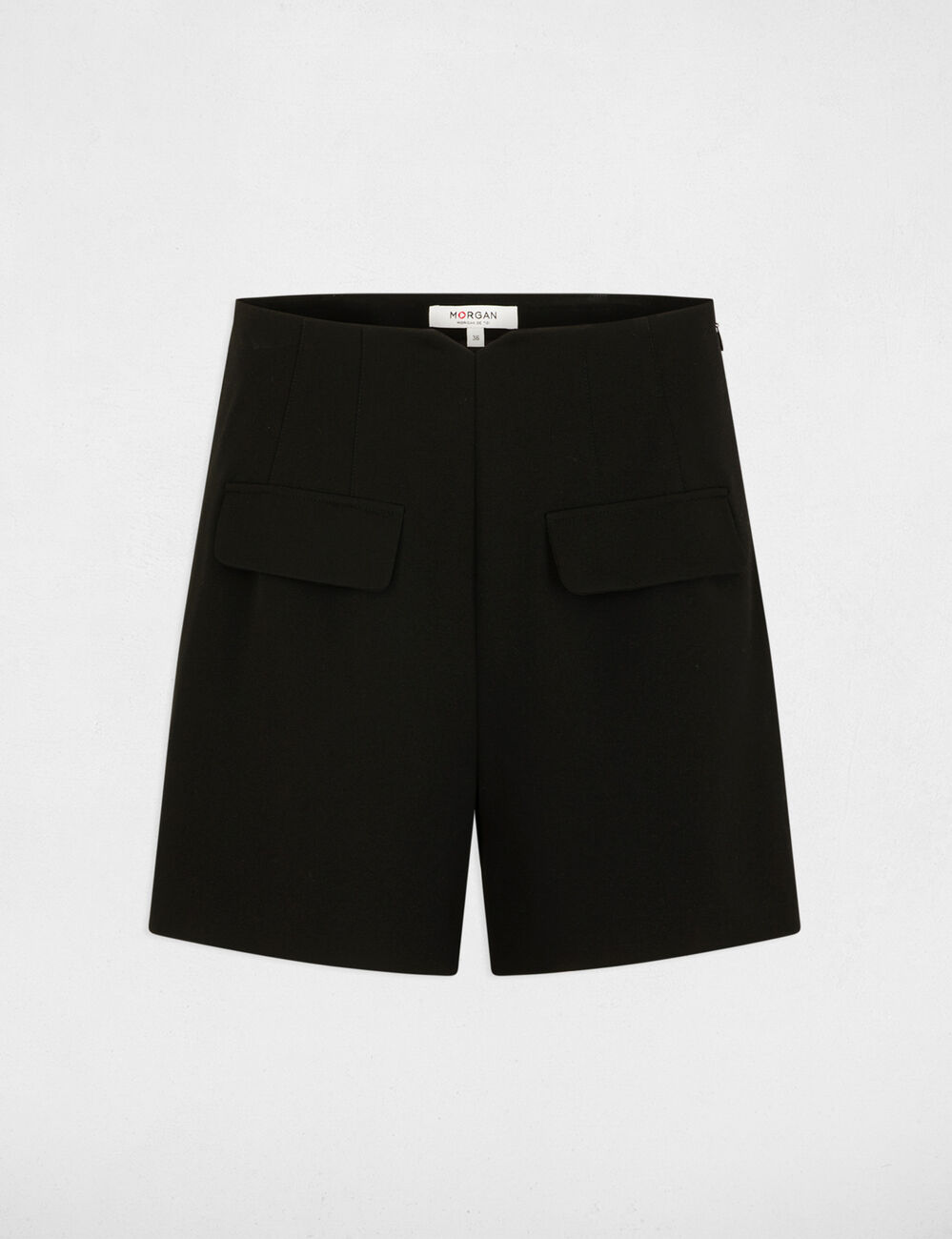 Short taille haute noir femme