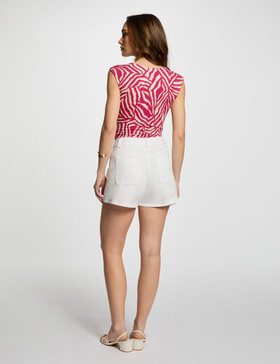 Mouwloze tanktop meerkleurig vrouw