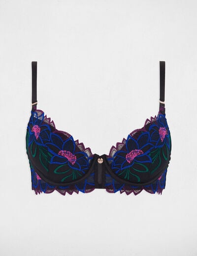 Soutien-gorge à coques noir femme