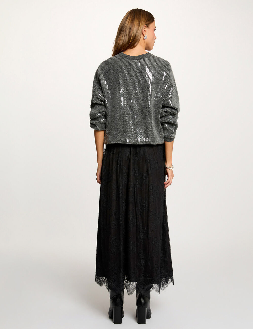 jupe longue dentelle noir femme Jupe longue dentelle noir femme