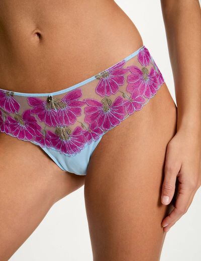 Shorty van kant bleu vrouw