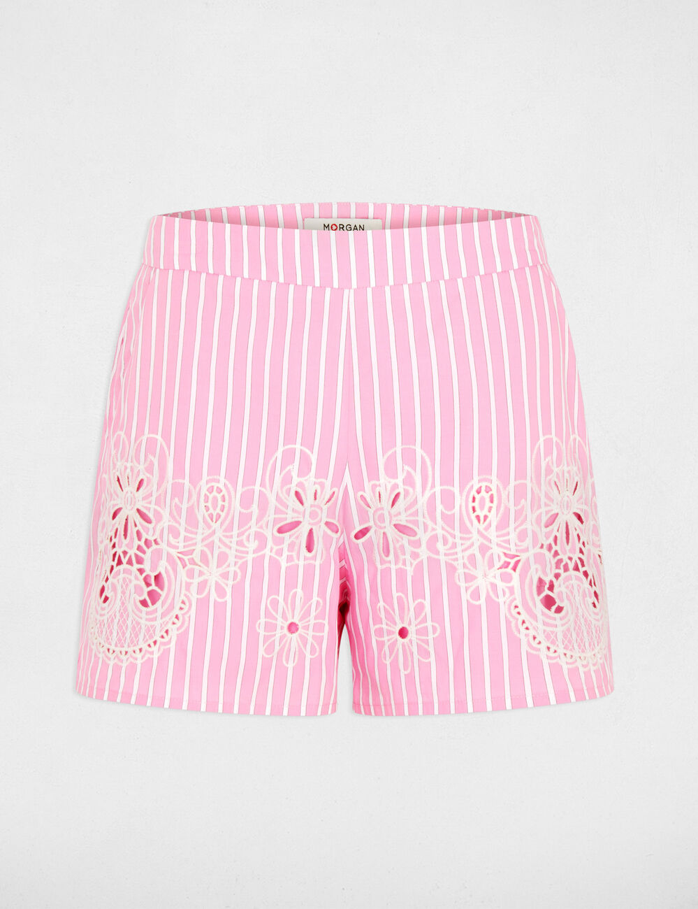Short taille haute rose femme