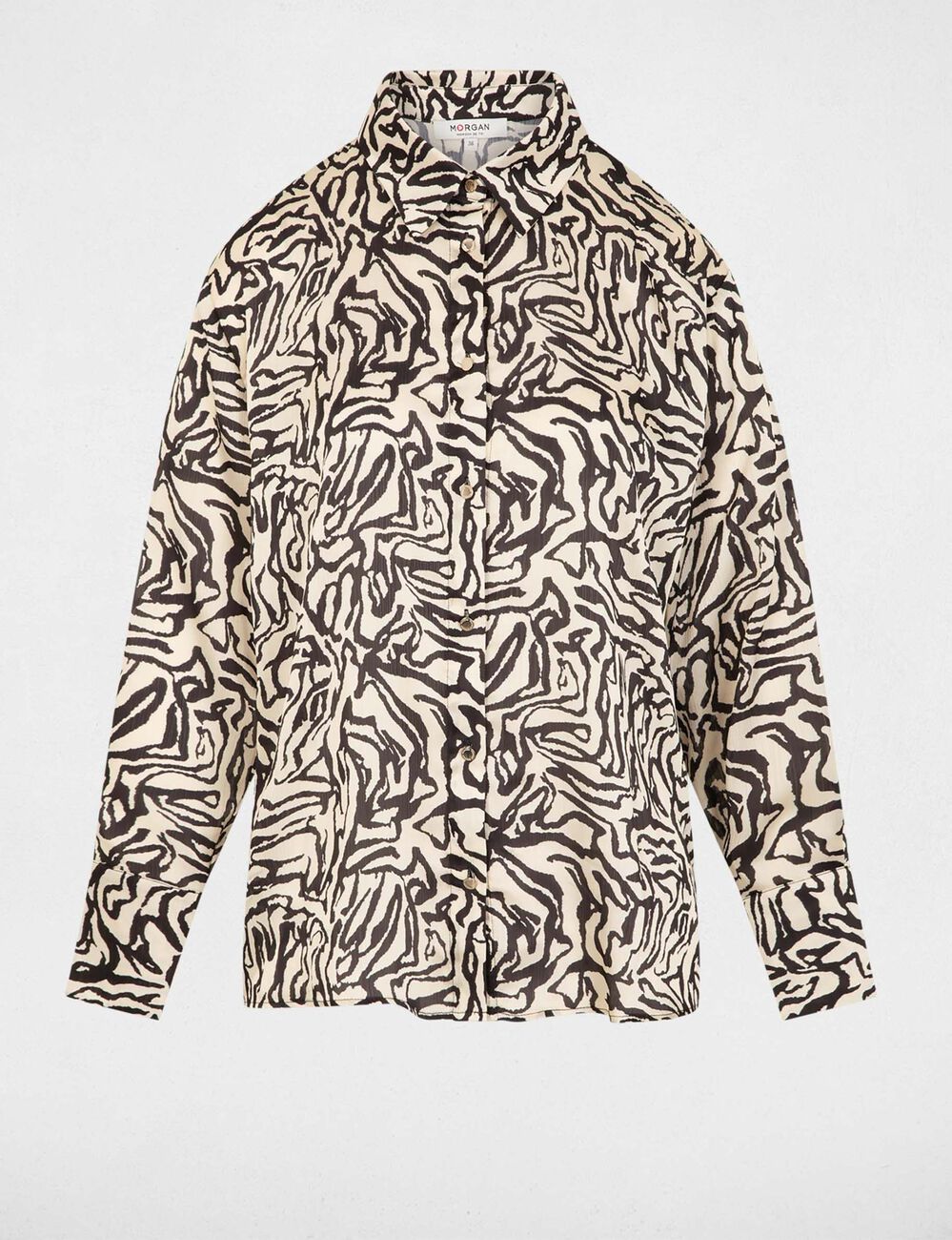 bedrukte blouse met lange mouwen meerkleurig vrouw Bedrukte blouse met lange mouwen meerkleurig vrouw