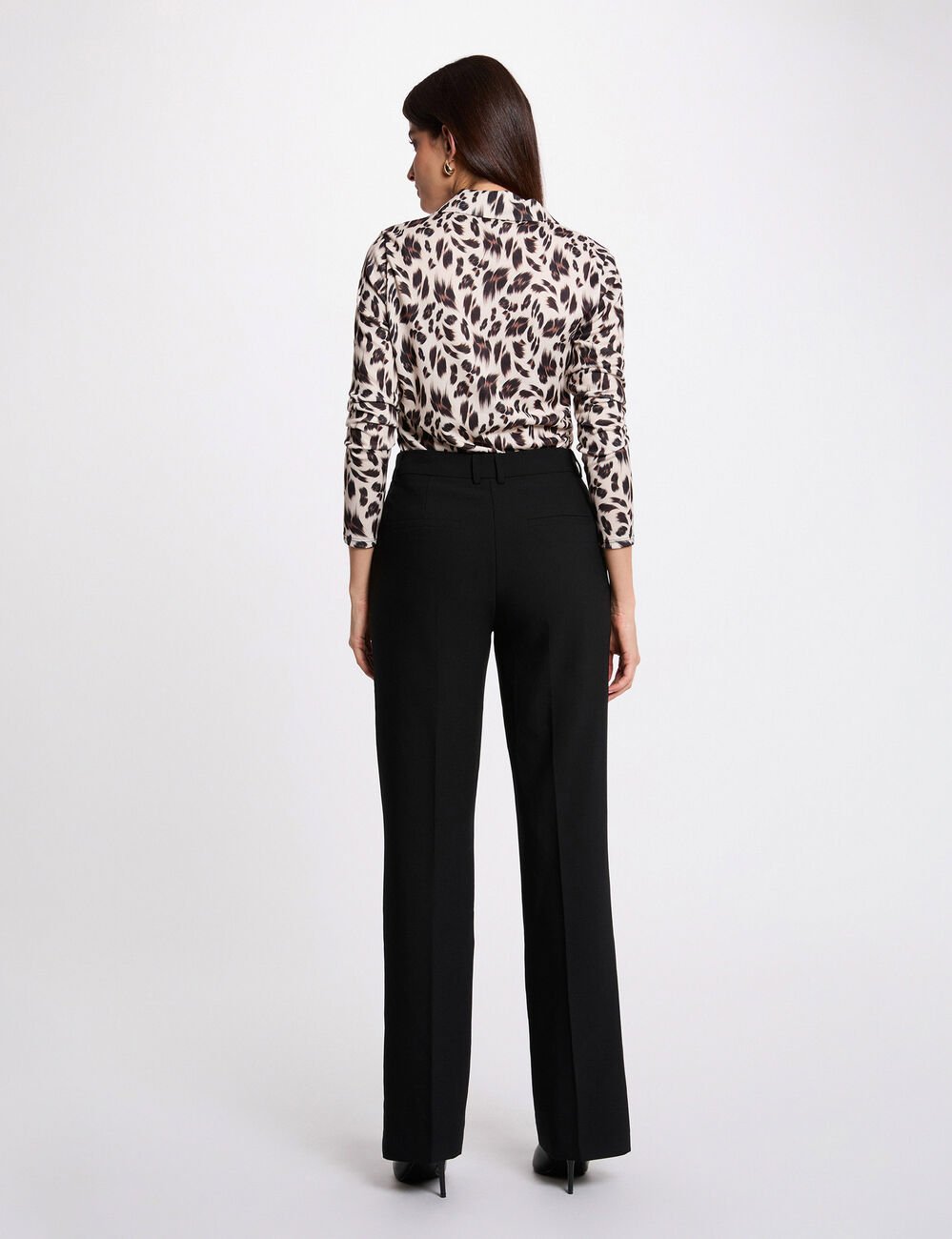 Maille légère col à revers multicolore femme