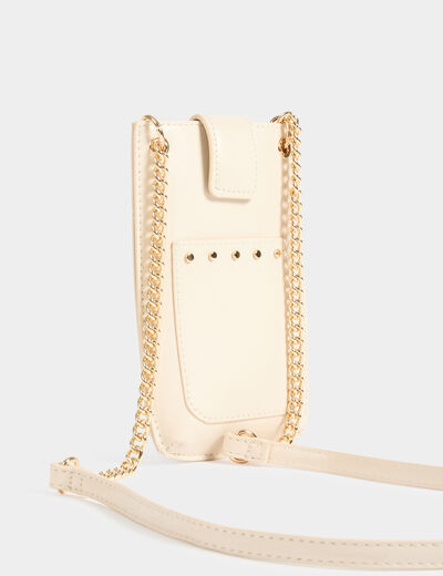 Telefoonpouch met studsdetails ivoor vrouw
