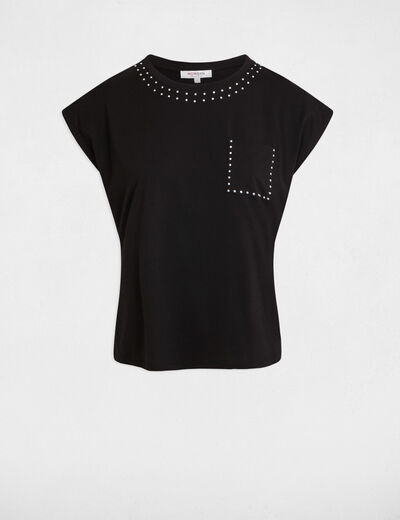 T-shirt manches courtes noir femme