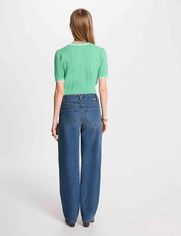 pull manches courtes vert menthe femme Pull manches courtes vert menthe femme