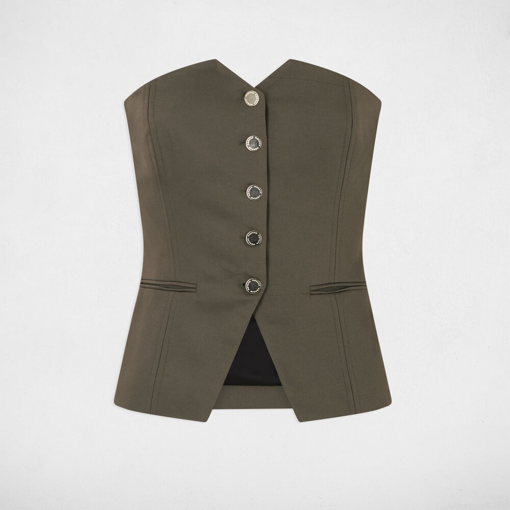 Mouwloos bustier brons vrouw