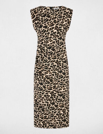 Robe maille sans manches multicolore femme
