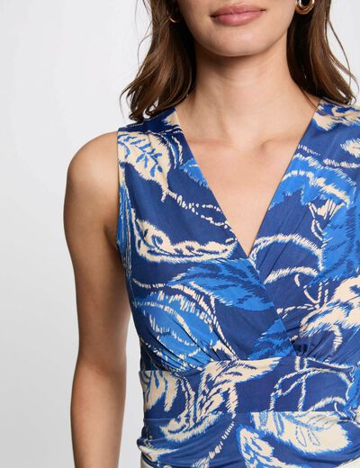 T-shirt sans manches multicolore femme