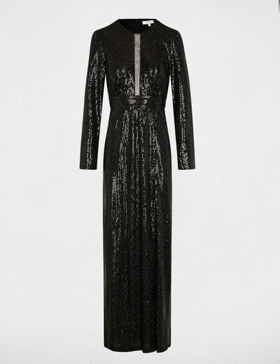 robe longue manches longues noir femme Robe longue manches longues noir femme